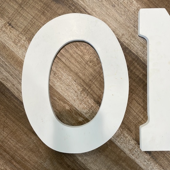 White Wooden letters ONE - Picture 2 of 4